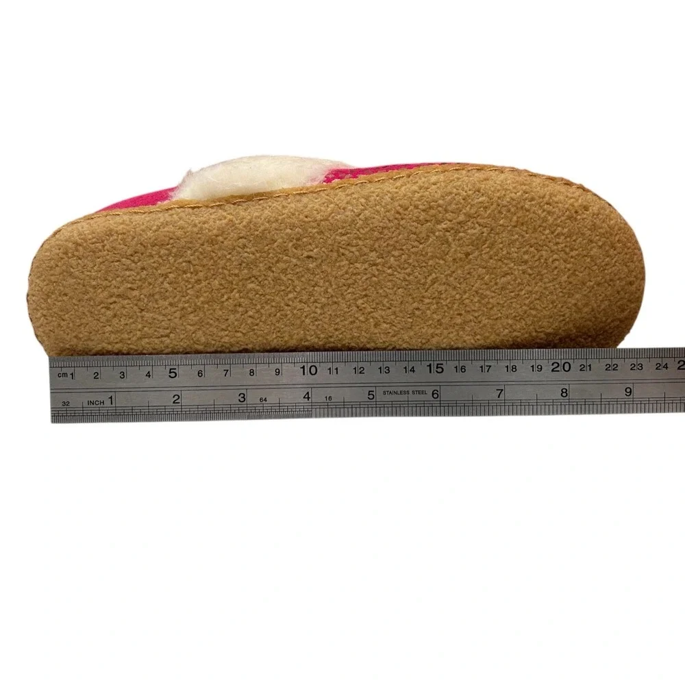 SOREL Nakiska Youth Girls Faux Fur Slippers Size 5 Pink‎ - Silver Animal Print